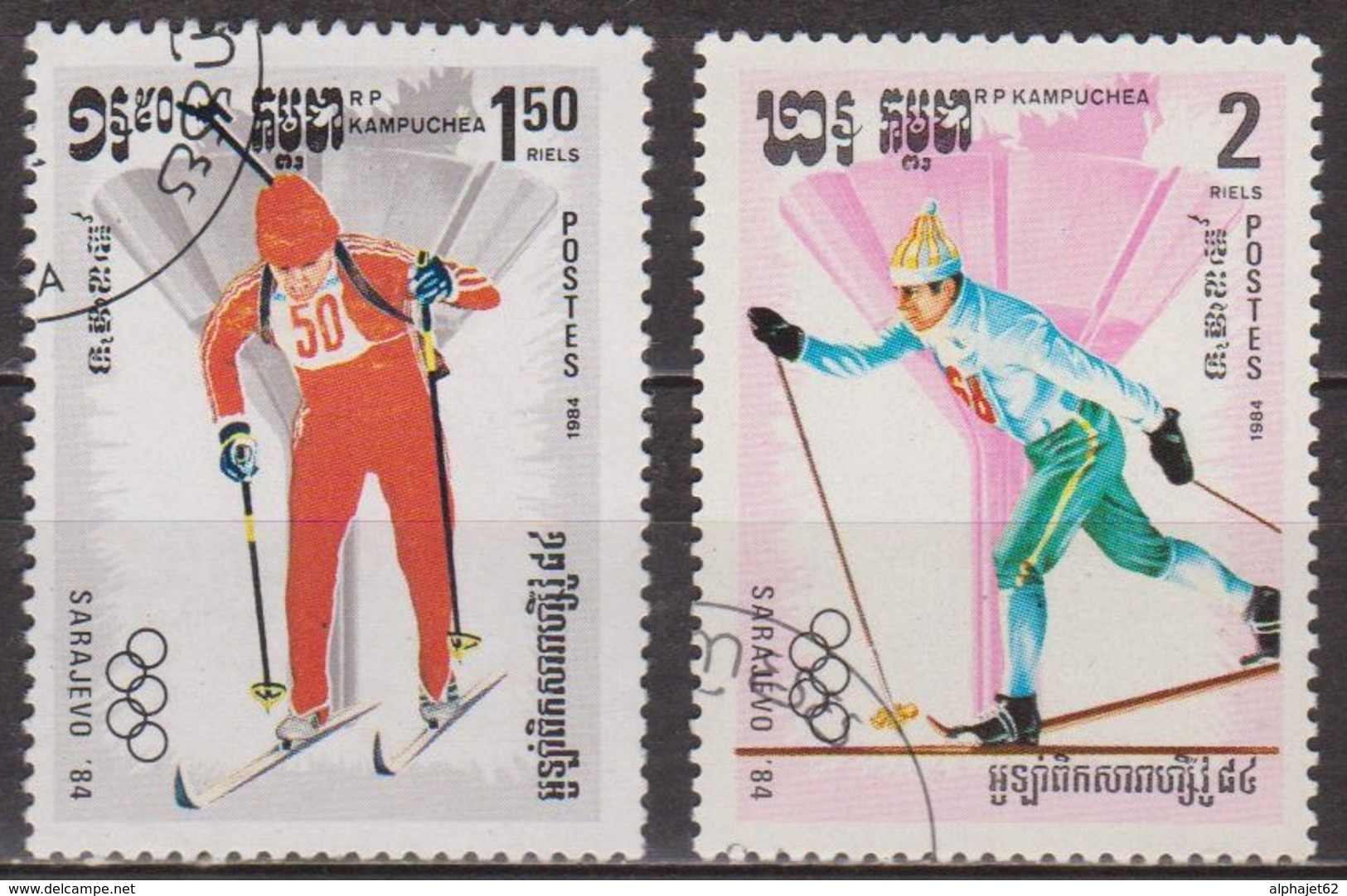Sports D'hiver - KAMPUCHEA - Jeux Olympiques De Sarajevo - Biathlon, Ski Nordique - N° 453-454 - 1984 - Kampuchea
