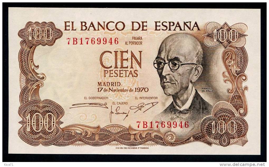 100 Pesetas  "ESPAGNE"   17  Novembre 1970   NEUF UNC   Bc 31 - 100 Pesetas