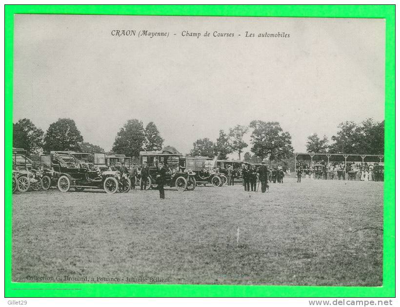 CRAON (53) - CHAMP DE COURSES - LES AUTOMOBILES - REP. - COLLECTION G. DROUARD - - Craon