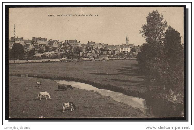 22 PLANCOET, Vue Générale, Paturages, Vaches, Cheval, CPA Ed GF 3284, Dos Divisé Vierge, Bon état - Plancoët