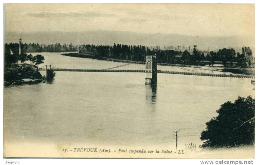 CPA Trévoux - Pont Suspendu Sur La Saône - Trévoux