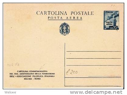 I-Rs003  ITALIEN - /Cartolina Commemorativa,  Postale H & G F 2**, 30 Jahre Associazione Filatelia - Interi Postali