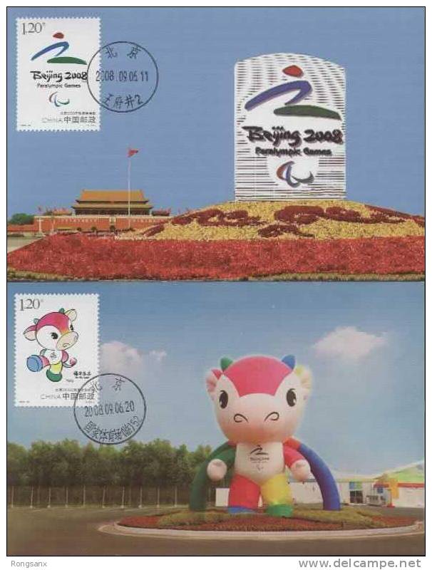 2008-22 CHINA EMBLEM&MASCOT OF BEIJING PARAOLYMPIC Games MC - Maximum Cards