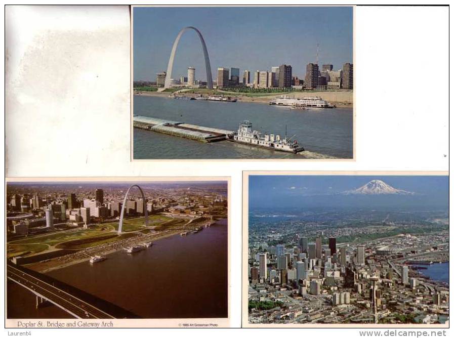 3 Older Postcards - Cartes Des Etats Unis -  St Louis - St Louis – Missouri