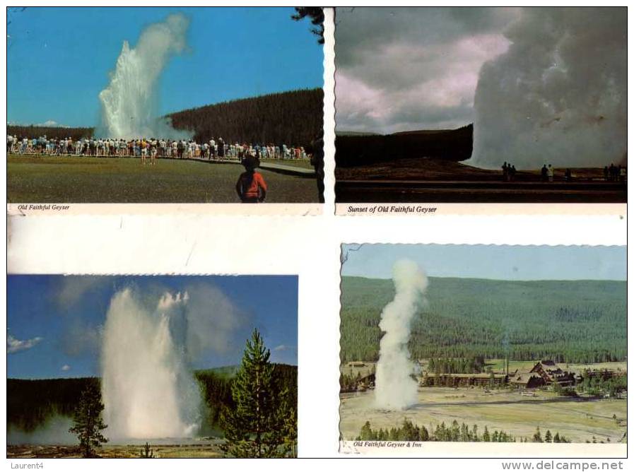 4 Older Mountains Postcards - Cartes Des Etats Unis -  Montagnes  - - USA National Parks