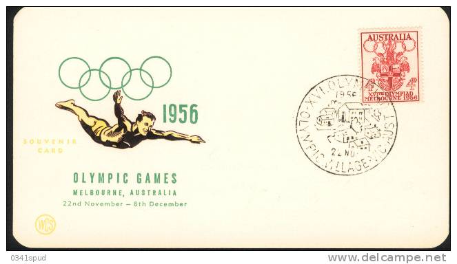 Jeux Olympiques 1956 Melbourne  Australia  Olympic Village  Sur Carte - Ete 1956: Melbourne