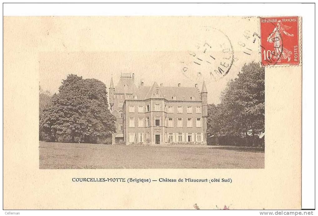 Courcelle-motte Chateau De Miaucourt 1911 (h788) - Courcelles