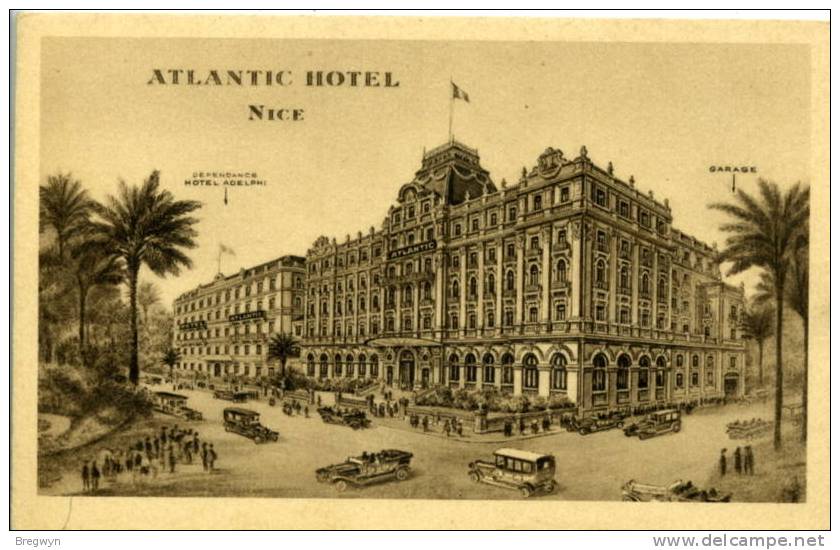 CPA Nice - Atlantic Hotel - Cafés, Hôtels, Restaurants