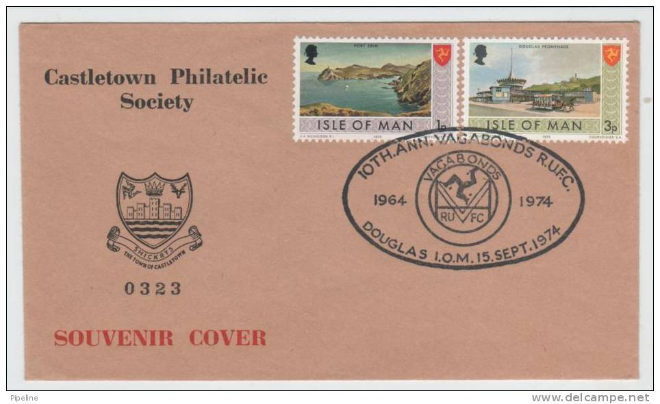 Isle Of Man Souvenir Cover Sent To Douglas 15-9-1974 - Isle Of Man