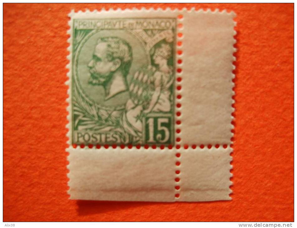 MONACO Variétés - N°44 Avec Charnière, Coin De Feuille.  TB - Variétés