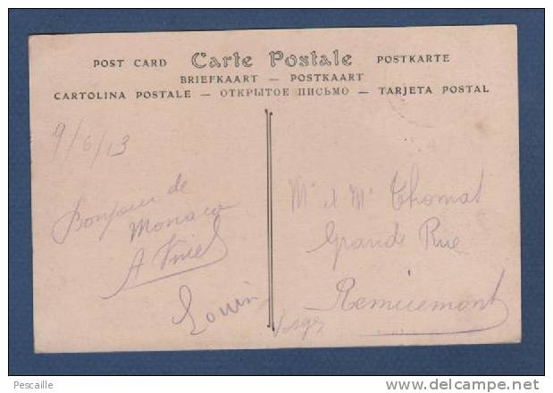 CP MONTE CARLO - LE CASINO ET L´HOTEL DE PARIS - TRES ANIMEE - CIRCULEE EN 1913 - ND PHOT. - Hoteles