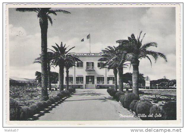 C725- MARSALA - VILLA DEL SOLE - TRAPANI  - FG VG 1963  - ITALY ITALIE ITALIEN - Marsala