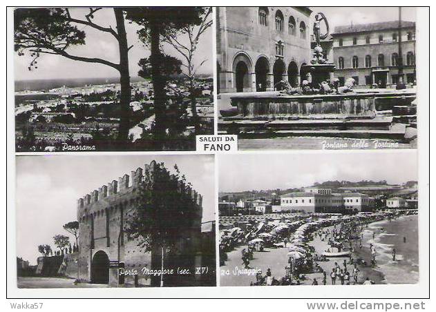 A-0762- SALUTI DA FANO - PESARO - FG. VG. 1955  - ITALY ITALIE ITALIEN - Fano