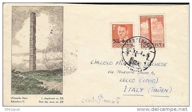 1953  Danemark  Italia - Covers & Documents