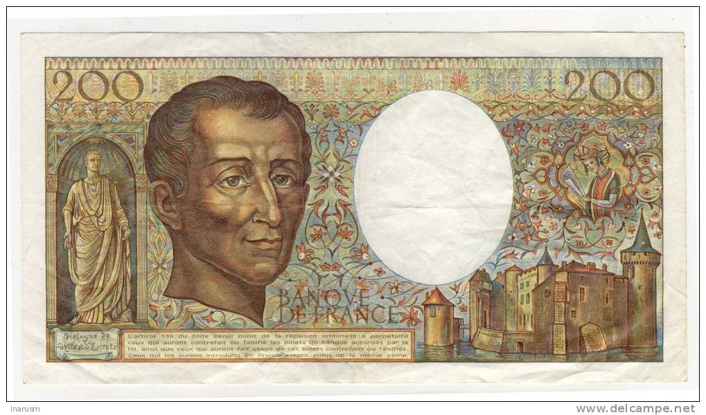 200 Francs Montesquieu - 1985  -  Alphabet  F.034  - Fayette N° 70/5 - 200 F 1981-1994 ''Montesquieu''