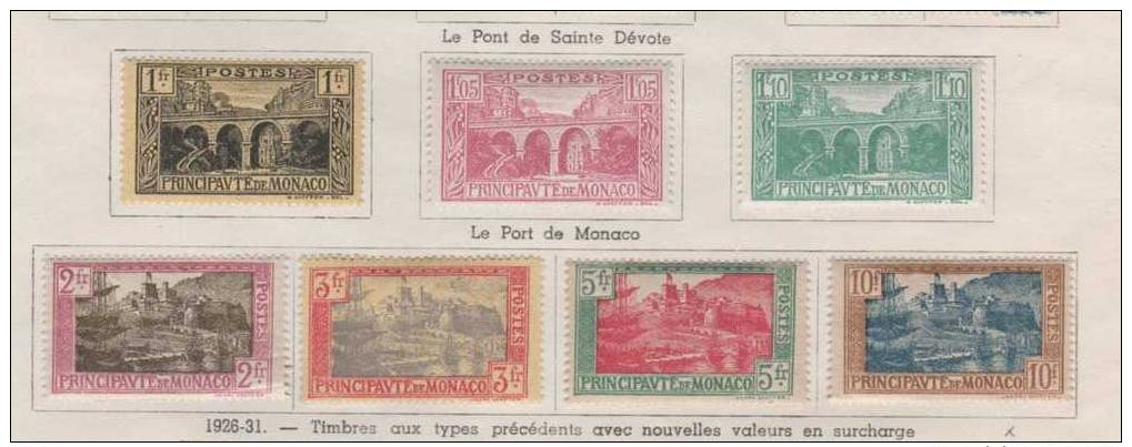 MONACO...1924-33...MLH...SCV=$58.40 - Unused Stamps