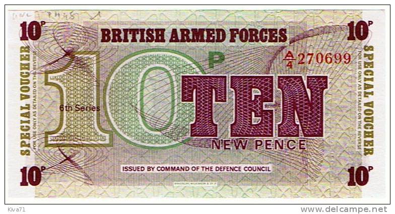 10 New Pence "BRITISH ARMED FORCES" Special Voucher  PM45  UNC    Bc 0 - British Armed Forces & Special Vouchers