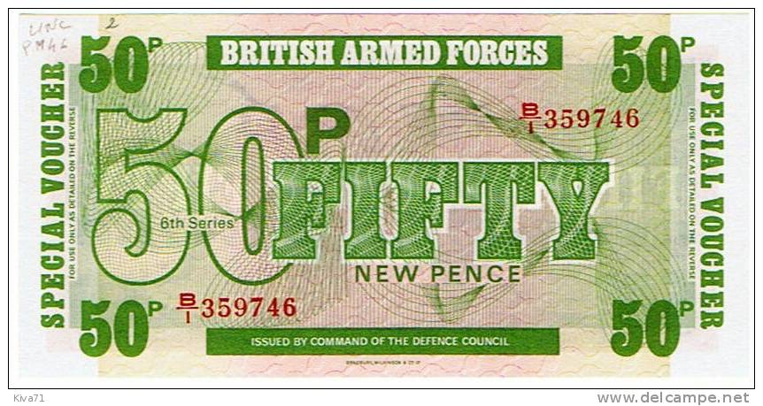 50 New Pence "BRITISH ARMED FORCES" Special Voucher  PM46  UNC    Bc 1 - British Armed Forces & Special Vouchers