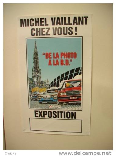 Poster Michel Vaillant Exposition « De La Photo à La BD » Format 30x50 Cm - Andere & Zonder Classificatie