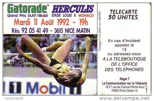 Télécarte  Monaco - Herculis 1992 - 50 Unités - Monace