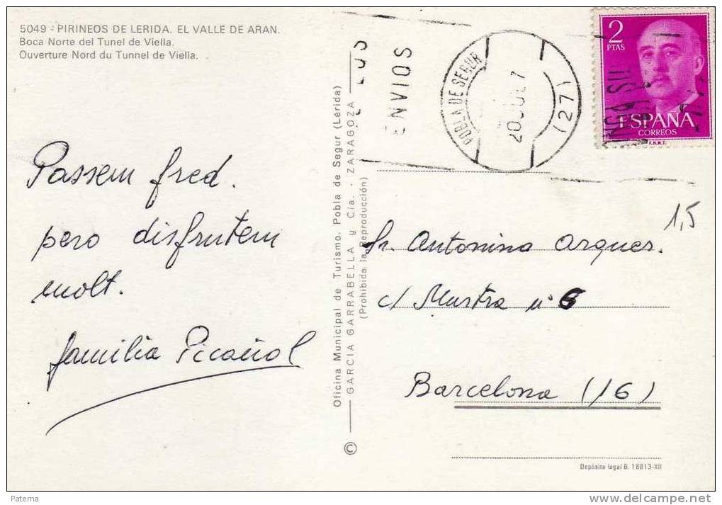 Postal De  Pobla De Segur , ( Tunel De Viella),Lerida, Post Card, Postkarte - Lérida