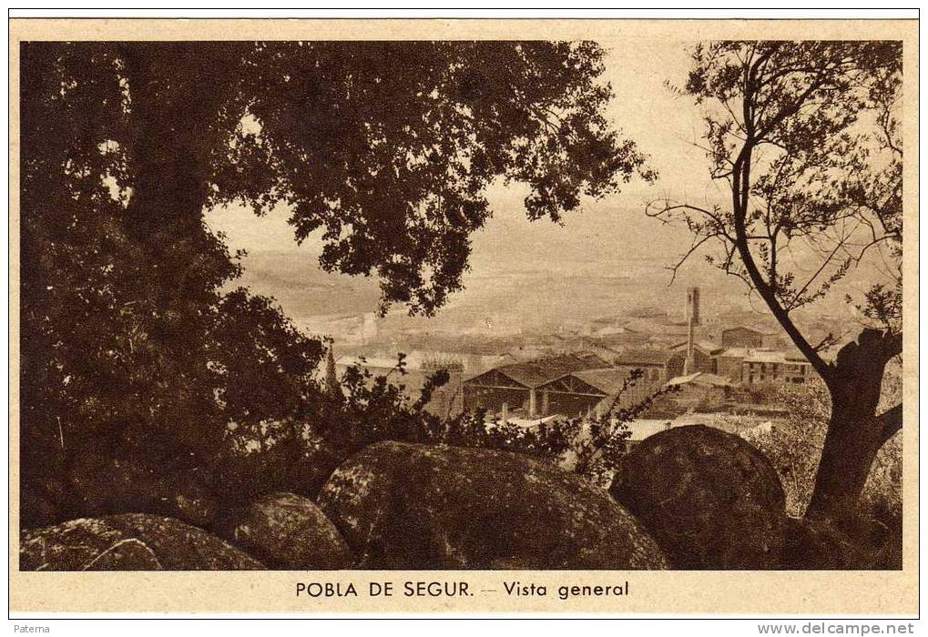 Postal , Vista General De Pobla De Segur,( Lerida), Post Card - Lérida