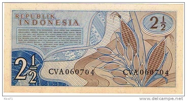 2 1/2  Rupiah "INDONESIE"    1961    UNC  Ble 40 42 - Indonésie