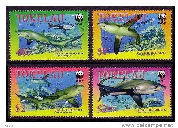 TOKELAU // WWF // FAUNE MARINE - REQUINS // SERIE 4V NEUFS *** - Tokelau