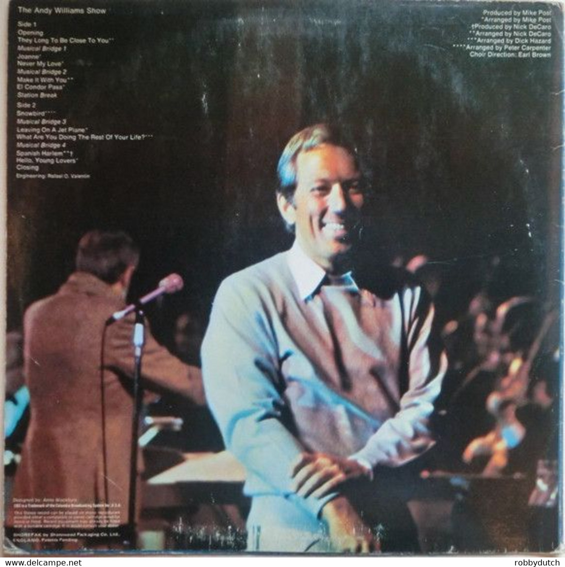 * LP * THE ANDY WILLIAMS SHOW (Holland 1970 Ex-!!!) - Sonstige - Englische Musik