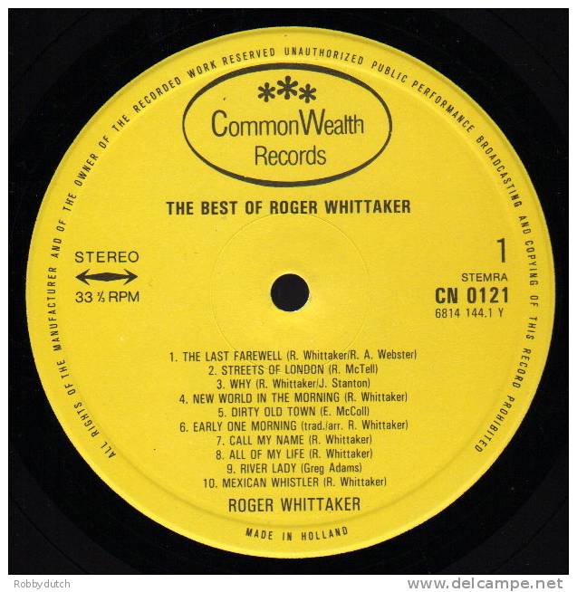 * LP * THE BEST OF ROGER WHITTAKER (Holland Ex!!!) - Sonstige - Englische Musik