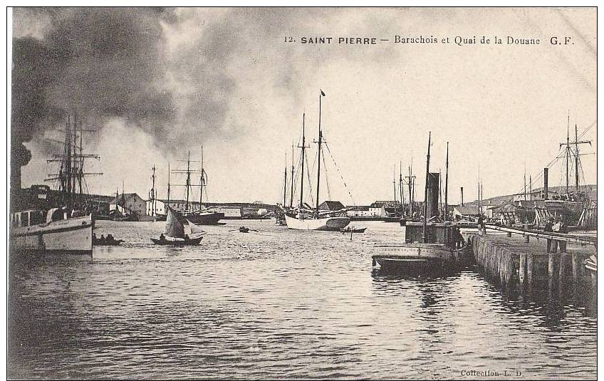 CPA 975 SAINT PIERRE ET MIQUELON Barachois Et Quai De La Douane G.F N° 12 - Saint-Pierre-et-Miquelon