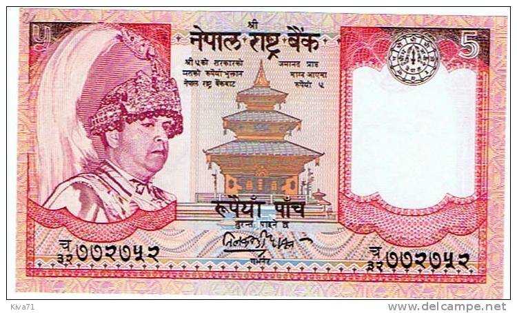 5 Rupees "NEPAL"      UNC   Ble 54 - Nepal