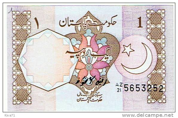 1 Rupee "PAKISTAN"    UNC    Ble 60 - Pakistan