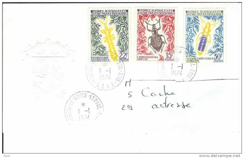 4235 POSTE 49 à 51 - St PAUL Et AMSTERDAM - INSECTES - Enveloppe TAAF - Briefe U. Dokumente