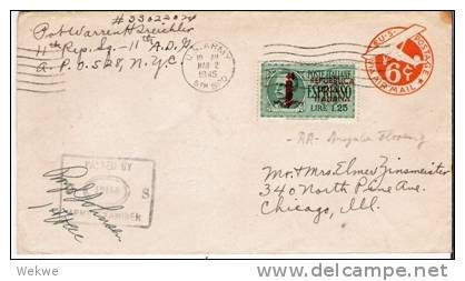 I-Rs001a/   ITALIEN - EXPRESS,  Scarce Florenz Issue,Attached To US-Fieldpost. Tiratur De Firenze, Sass. 21/I - Exprespost