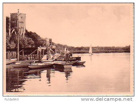 CPA.     LAC DE VIRELLES.    Ponton Des Barques.      (animée) - Chimay