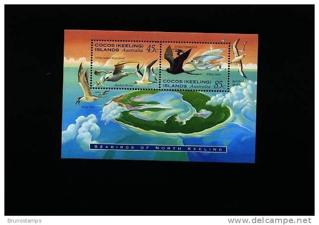 COCOS (KEELING) ISLANDS - 1995  SEABIRDS  MS MINT NH - Isole Cocos (Keeling)