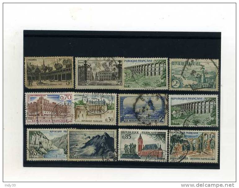 - FRANCE . ENSEMBLE DE TIMBRES DE  PAYSAGES . OBLITERES - Collections