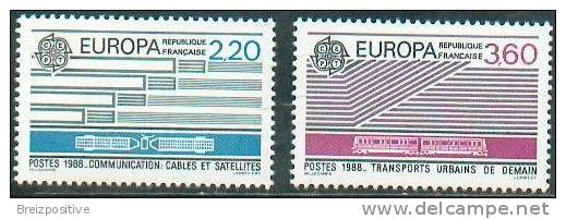 France 1988 (YT 2531 2532) - Europa, Transports Et Communications / Transports And Communications - MNH - 1988
