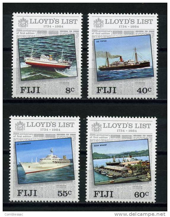 FIJI     1984   250h Anniv Of Lloyds List   Set Of 4 - Fiji (1970-...)