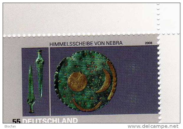 Deutschland Himmelsscheibe Von Nebra Astronomischer Kalender 2695 + 4 - Block ** 5€ - Archéologie