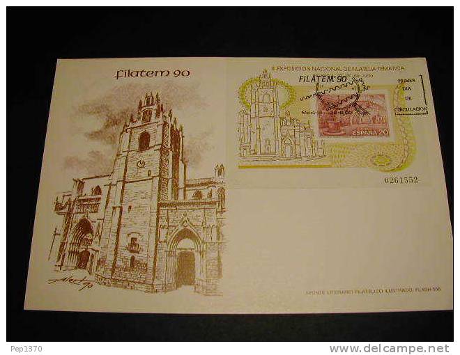 Espagne 1990 Carte Maximum FILATEM 90 Avec Block Feuillet - Maximum Cards