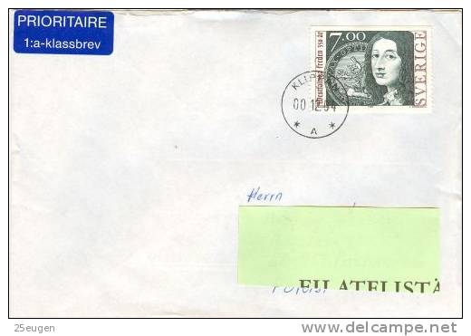 SWEDEN COVER SENT TO POLAND 2000 - Lettres & Documents