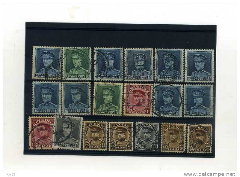 -  BELGIQUE 1931/34 . KEPI . SUITE DE TIMBRES . - 1931-1934 Mütze (Képi)