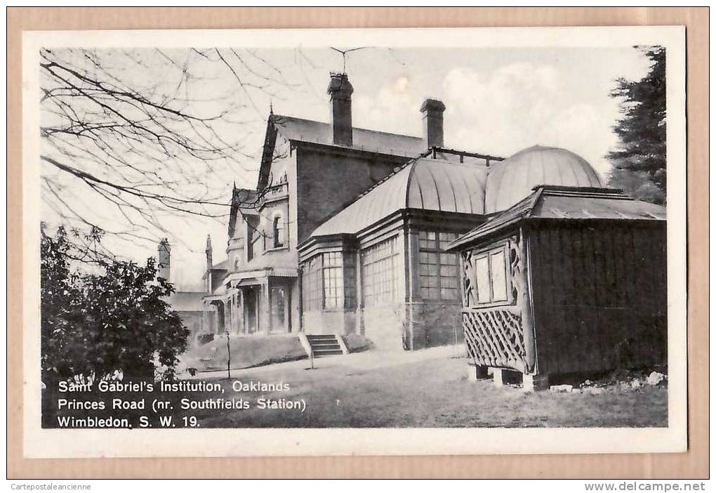 OAKLANDS PRINCES ROAD SOUTHFIELDS STATION WIMBLEDON SAINT GABRIEL INSTITUTION 1920s - SW 19 - ENGLAND INGLATERRA -5874A - London Suburbs