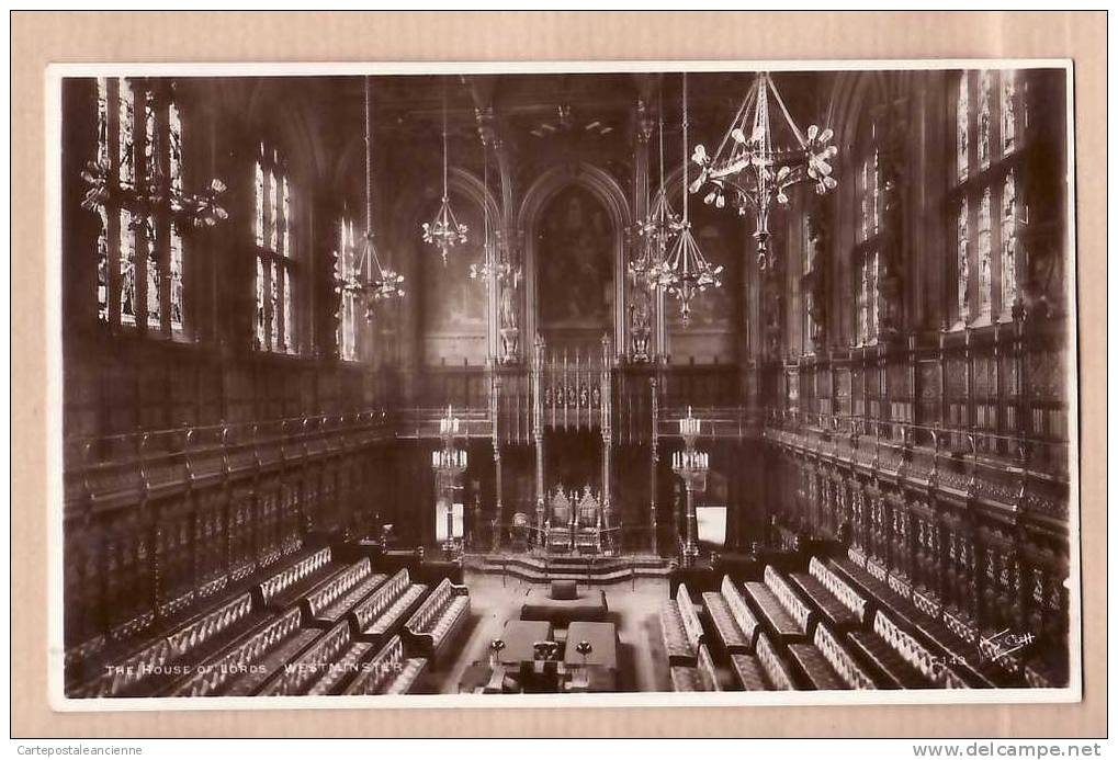 HOUSE LORDS WESTMINSTER LONDON LONDRES 1920s -REAL PHOTOGRAPH WALTER SCOTT N°149 - ANGLETERRE ENGLAND INGLATERRA -5882A - Houses Of Parliament
