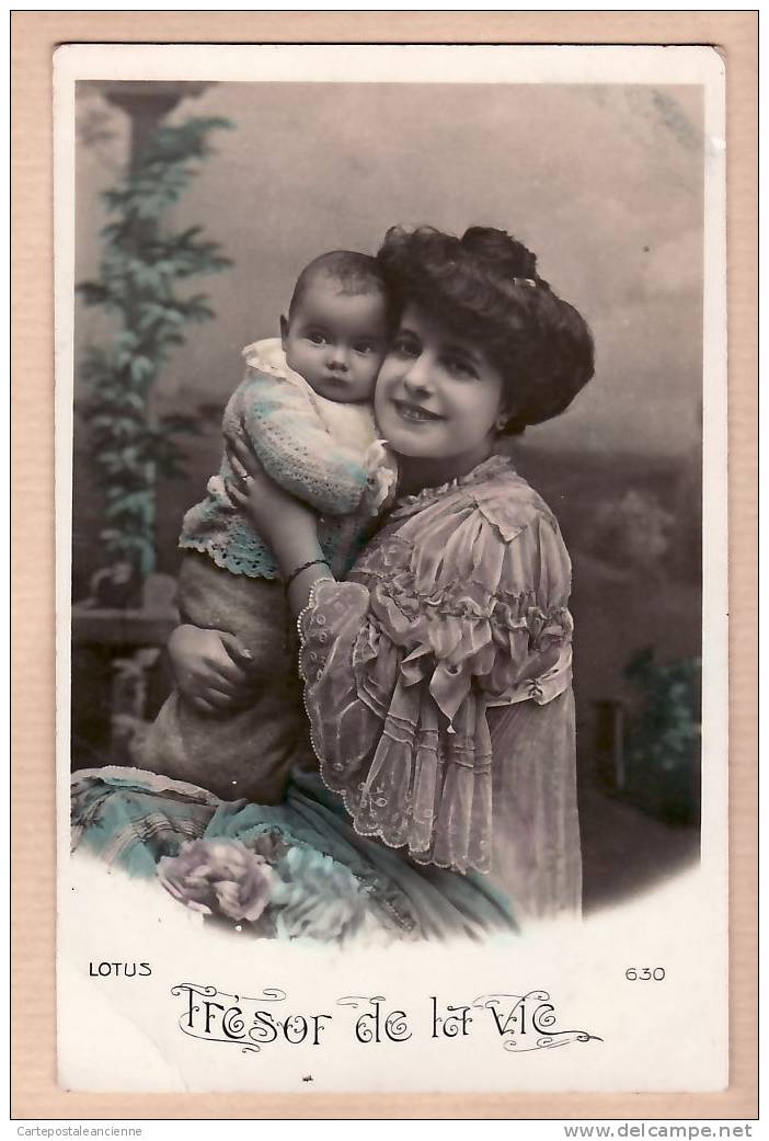 TRESOR DE LA VIE Femme Et Bébé Emaillographie 1910s  -LOTUS N°630 - CPFETE 5948A - Naissance