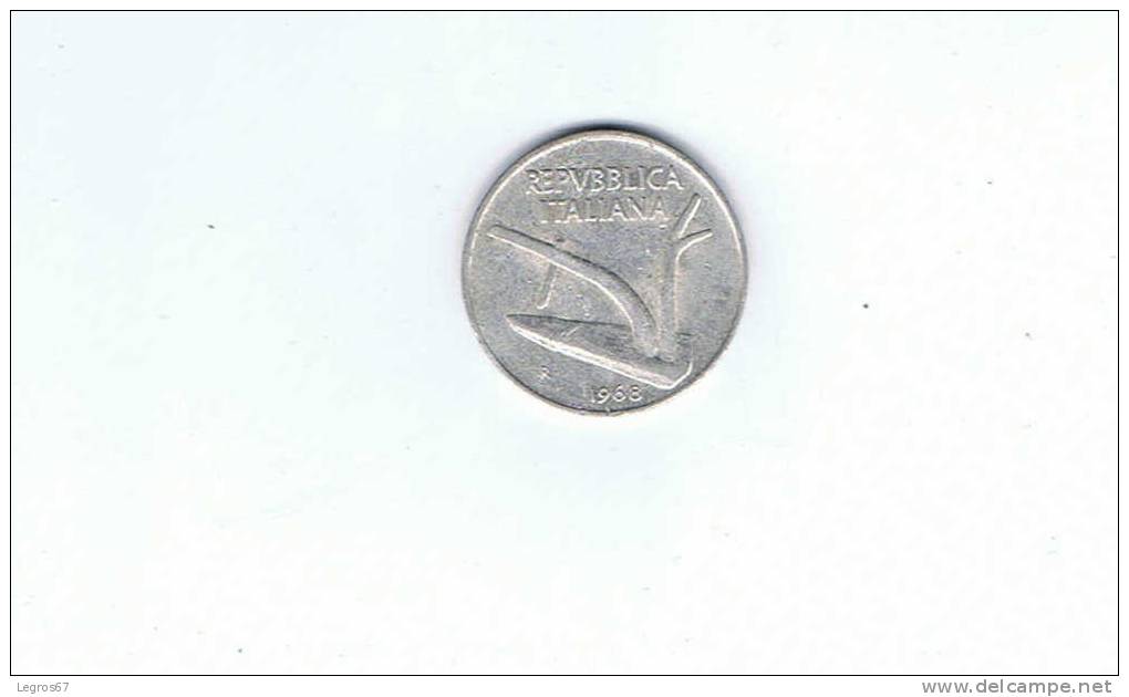 ITALIE 10 LIRES 1968 - 10 Lire
