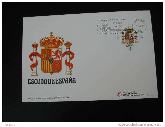 España 1983 Carte Maximum Escudo De España - Maximum Cards