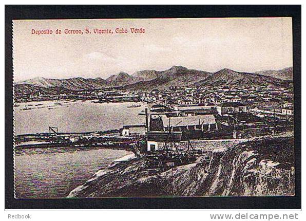 Early Postcard Cape Cabo Verde Ex Portugal Colony - Deposito De Carvao S. Vicente - Ref 267 - Kaapverdische Eilanden